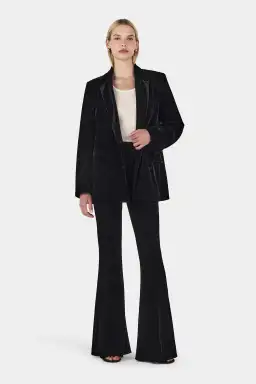 Alistair Velvet Blazer Black