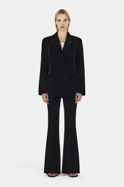 Alistair Velvet Blazer Black
