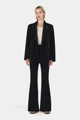Alistair Velvet Blazer Black