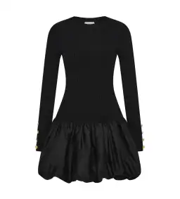 Aje Moonlight Knit Mini Dress Black Size AU 8 for rent on The Volte - image 4