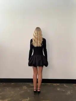 Aje Moonlight Knit Mini Dress Black Size AU 8 for rent on The Volte - image 5