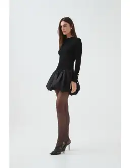 Aje Moonlight Knit Mini Dress Black Size AU 8 for rent on The Volte - image 1