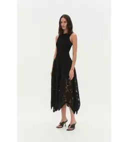 Aje Atlas Knit Midi Dress in Black Size XS / AU 6 for rent on The Volte - image 2