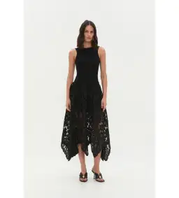 Aje Atlas Knit Midi Dress in Black Size XS / AU 6 for rent on The Volte - image 1