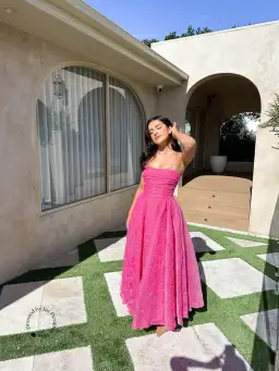 Aje Evangelina Cornell Maxi Dress Pink Size 14 for rent on The Volte - image 1