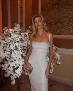 House of CB Calla Embellished Maxi Dress Silver Pearl Size S / AU 8 for rent on The Volte - image 5