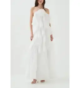 Aje Pandorea Maxi Dress in Ivory Size XXL / AU 16 for rent on The Volte - image 1