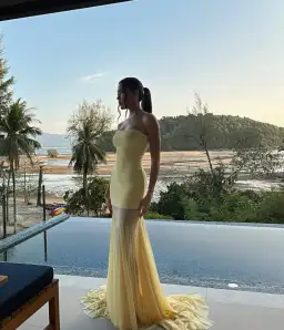 Deme by Gabriella Dalia Gown in Butter Yellow Size 10/M for rent on The Volte - image 4