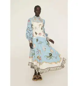 Alemais Bath House Shirt Midi Dress Print Size 16 for rent on The Volte - image 4