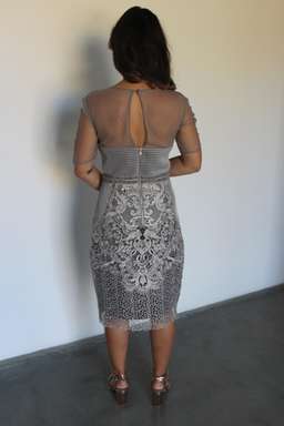 Grace and Hart - Adele Midi dress - Pewter Silver Size 12  for rent on The Volte - image 2