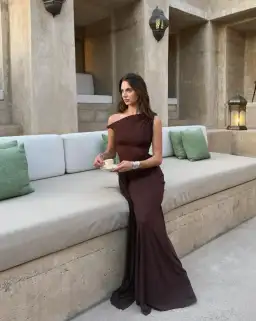 Misha Sisal Maxi Dress Espresso Size 10/M for rent on The Volte - image 3