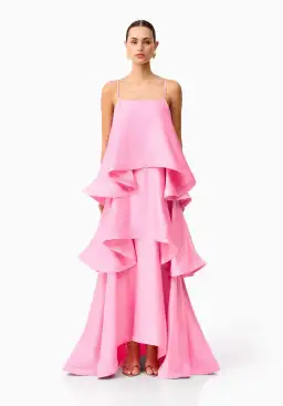 Elliatt Tilly Tiered Maxi Dress in Pink Size S/ AU 8 for rent on The Volte - image 1