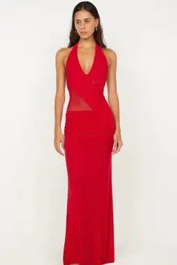 Bec & Bridge Deija Halter Maxi Red Size AU 8 for rent on The Volte - image 1