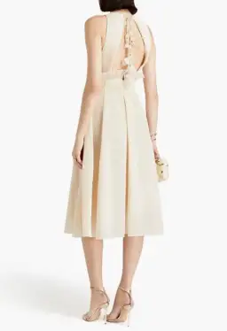 Zimmermann Pleated Picnic Midi Dress Ivory Size AU 10 for rent on The Volte - image 2