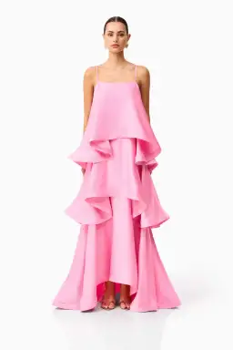 Elliatt Tilly Tiered Maxi Dress in Pink Size S / AU 8 for rent on The Volte - image 1