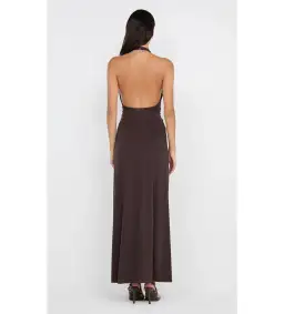 Bec & Bridge Tillie Drape Maxi Dress Dark Chocolate Size AU 6 for rent on The Volte - image 3