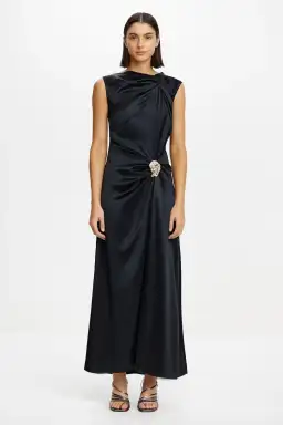 Acler Redman Maxi Dress in Black Size 10