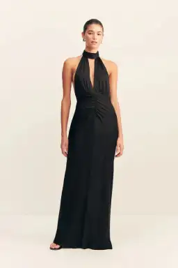 Shona Joy Agnes Halter Neck Maxi Dress Black Size AU 6 for rent on The Volte - image 1