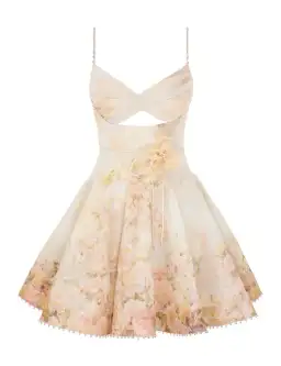 Zimmermann Memento Twist Front Mini Dress Rose Arbor Size 0P/AU 6 for rent on The Volte - image 4