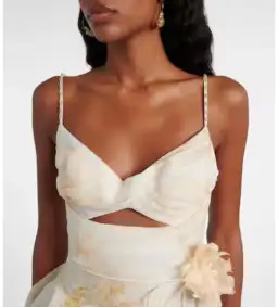 Zimmermann Memento Twist Front Mini Dress Rose Arbor Size 0P/AU 6 for rent on The Volte - image 2