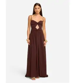 Runaway The Label Camille Maxi Dress in Brown  Size XS/ AU 6 for rent on The Volte - image 1