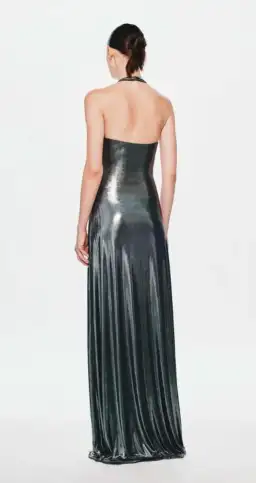MISHA Jennifer Foil Dress Black Size 8 for rent on The Volte - image 3