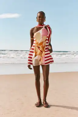 Zaco Carmen Dress Estivo Abstract Multi Print Size 14 for rent on The Volte - image 1