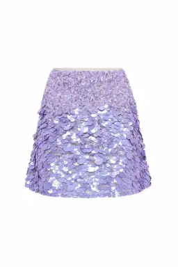 Aje Celeste Sequin Shell Top and Cherie Sequin Skirt Set Purple Size 8 for rent on The Volte - image 5