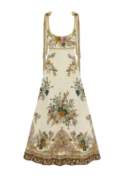 Alemais Antoinette Ballet Midi Sundress in  Beige Floral Size AU 12 for rent on The Volte - image 2