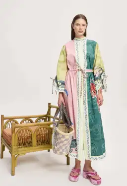 idi Dress Drawstring waist + pockets in Multi Size AU 10  