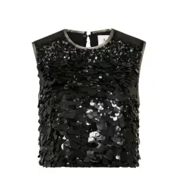Aje Celeste Sequin Top in Black Size AU 12 for rent on The Volte - image 4