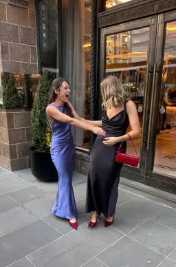 Meshki Silk Maxi Dress Black Size 12