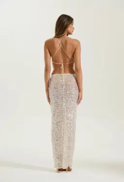 SYDNEY LANE CRYSTAL SEQUIN CO-ORD QUARTZ. SIZE S / AU 8 for rent on The Volte - image 6