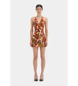 Sir The Label Castella Mini Dress Red Floral Rosso Size 1/AU 8 for rent on The Volte - image 1