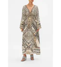 Camilla Gathered Kimono Dress in Mosaic Muse Size S / AU 10  for rent on The Volte - image 1