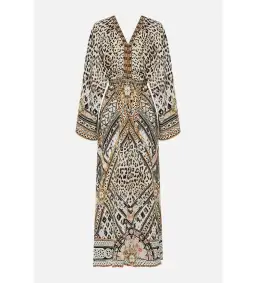 Camilla Gathered Kimono Dress in Mosaic Muse Size S / AU 10  for rent on The Volte - image 6
