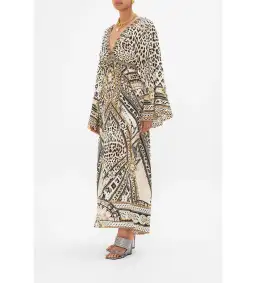 Camilla Gathered Kimono Dress in Mosaic Muse Size S / AU 10  for rent on The Volte - image 2