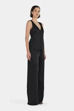 Lane Satin Pant Black