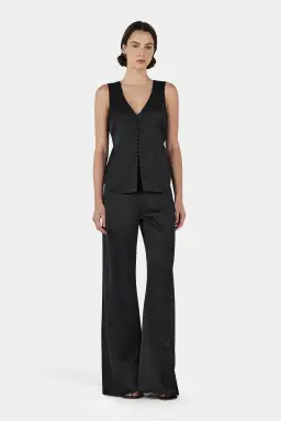 Lane Satin Pant Black