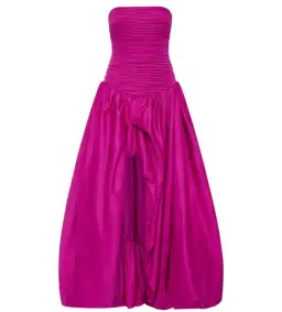 Aje Violette Bubble Hem Maxi Dress Deep Magenta; size 8 for rent on The Volte - image 5