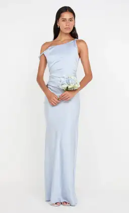 Bec & Bridge Lunetta Twist Strap Dress Dusty Blue Size 12