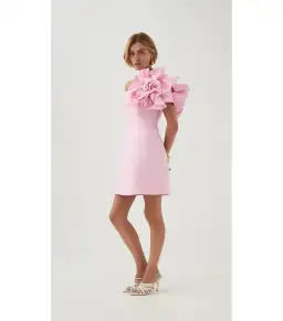 Aje Florence Mini Dress in Lilac Blush Size AU 8 for rent on The Volte - image 2