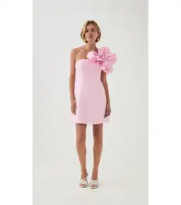 Aje Florence Mini Dress in Lilac Blush Size AU 8 for rent on The Volte - image 1