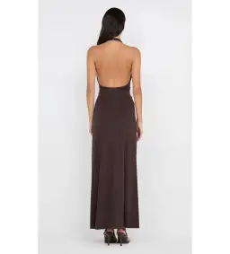 Bec and Bridge Tillie Drape Maxi Dress Dark Chocolate Size 12 for rent on The Volte - image 3