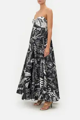 Camilla Strapless Maxi Dress Spirit Scribble Size S / AU 10 for rent on The Volte - image 2