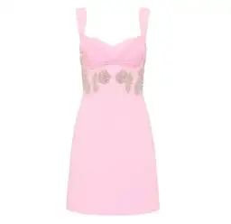 Rebecca Vallance Jenna Bustier Mini Dress Pink Size 16 for rent on The Volte - image 4