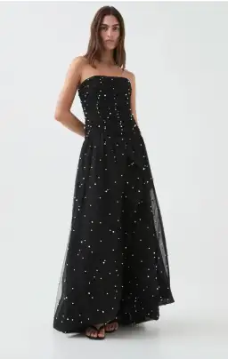 Aje Juniper Maxi Gown Black Size 8