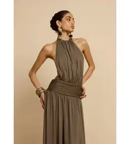 Arcina Ori Santina Maxi Dress Khaki Size S / AU 8 for rent on The Volte - image 2