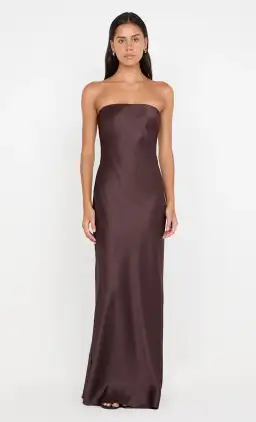 Bec & Bridge Austen Strapless Maxi Dress in Brown Size 8
