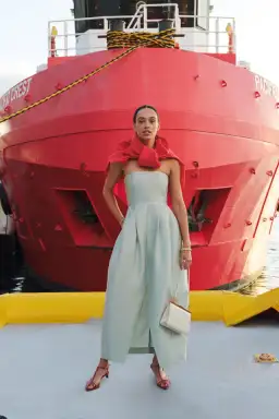 Oroton Bodice Detail Gown Glass Size 8 for rent on The Volte - image 1